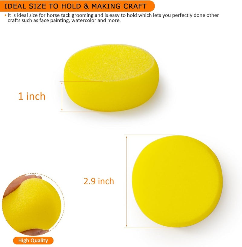 ALISWAT 30 Pcs 2.9 inch Small Sponge Round Synthetic Artist Sponges Watercolor Sponges for Painting, Crafts, Ceramics, Household Use and More - Image 2